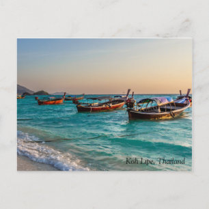 Cartes Pour Fêtes Annuelles Bateaux longue queue Koh Lipe, Thaïlande