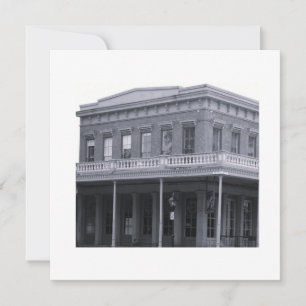 Cartes Pour Fêtes Annuelles Bâtiment vintage simple noir et blanc