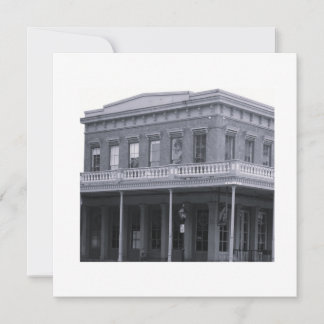 Cartes Pour Fêtes Annuelles Bâtiment vintage simple noir et blanc