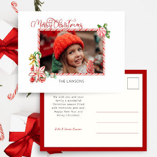 Cartes Pour Fêtes Annuelles Bâton de bonbon festif Joyeux Noël Une photo