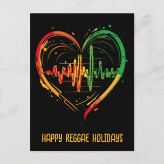 Cartes Pour Fêtes Annuelles Batterie cardiaque Reggae personnalisable