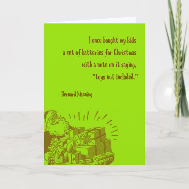 Cartes Pour Fêtes Annuelles Batteries pour Noël (Devant)