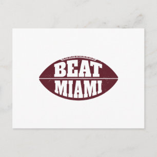 Cartes Pour Fêtes Annuelles Battez Miami Vintage Aggie Football Gameday samedi