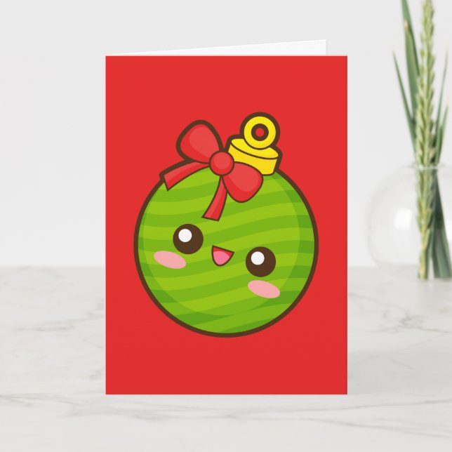 Cartes Pour Fêtes Annuelles Bauble de Noël (Devant)