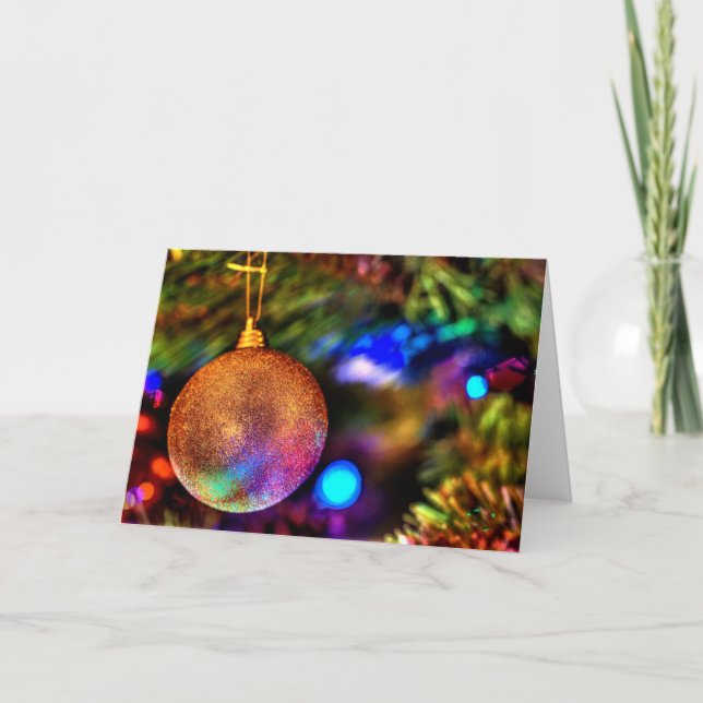 Cartes Pour Fêtes Annuelles Bauble de Noël (Devant)