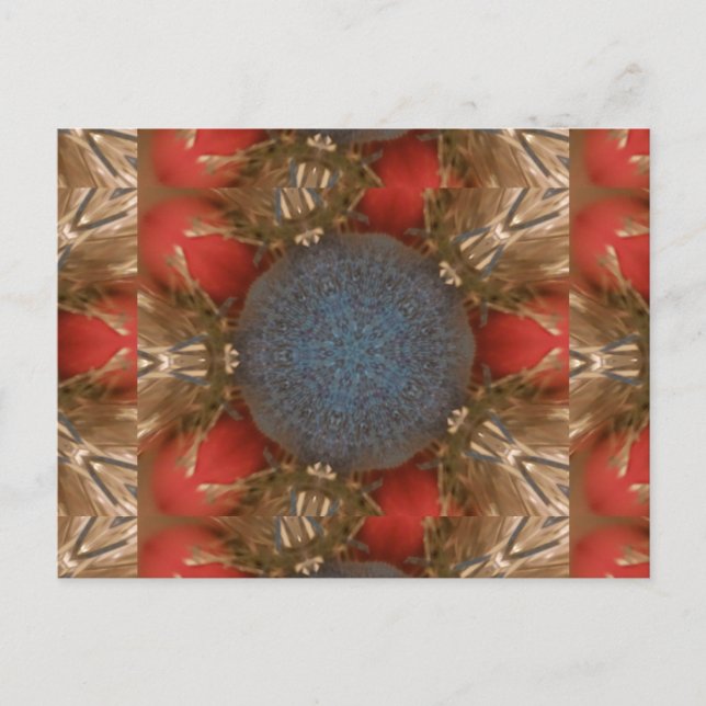 Cartes Pour Fêtes Annuelles Baubles de décoration de Noël rouge bleu (Devant)