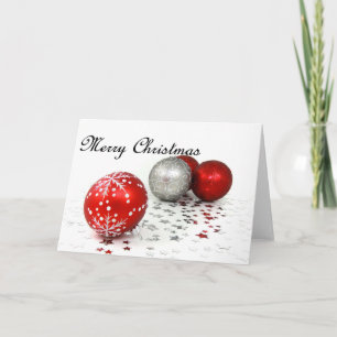 Cartes Pour Fêtes Annuelles Baubles de Noël Salutation