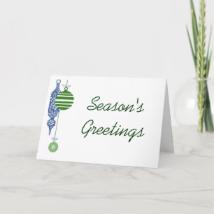 Cartes Pour Fêtes Annuelles Baubles Design Noël personnalisé