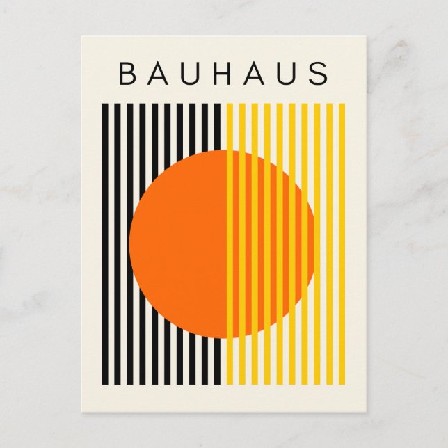Cartes Pour Fêtes Annuelles Bauhaus Art moderne Orange Circle Grandes (Devant)