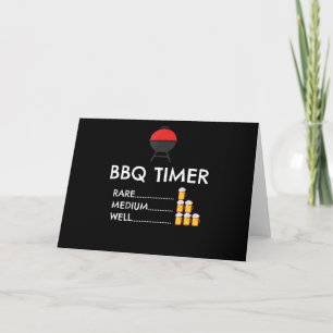 Cartes Pour Fêtes Annuelles BBQ BBQ Timer Barbecue Funny Grill Grill Cadeau