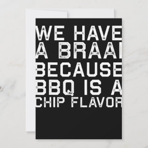 Cartes Pour Fêtes Annuelles BBQ Braai Funny Afrique du Sud Famille BBQ Cadea