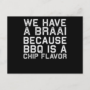 Cartes Pour Fêtes Annuelles BBQ   Braai Funny Afrique du Sud Famille BBQ Cadea