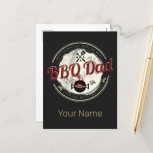 Cartes Pour Fêtes Annuelles BBQ Papa Grill Vintage ou Barbecue Pour Fête des p