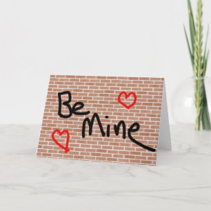 Cartes Pour Fêtes Annuelles Be mine Graffiti