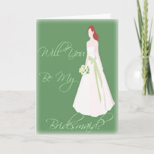 Cartes Pour Fêtes Annuelles Be My Bridesmaid Invite for Bridal Attendants