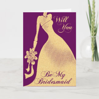 Cartes Pour Fêtes Annuelles Be My Bridesmaid Invite for Bridal Attendants