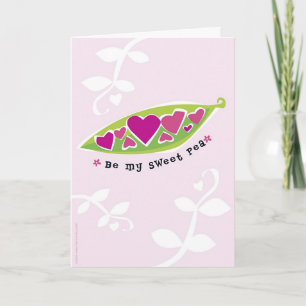 Cartes Pour Fêtes Annuelles Be My Sweet Pea Valentine's Day Card