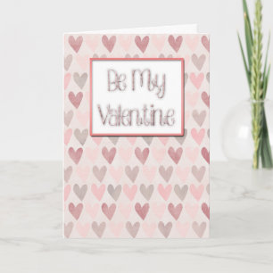 Cartes Pour Fêtes Annuelles Be My Valentine - Coeurs roses