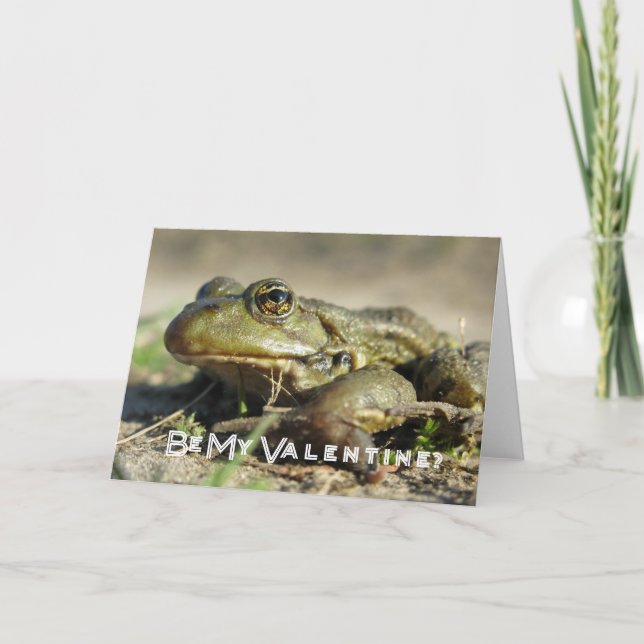 Cartes Pour Fêtes Annuelles Be My Valentine. Frog The Prince Greeting (Devant)