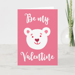 Cartes Pour Fêtes Annuelles Be My Valentine Teddy Bear for Kids