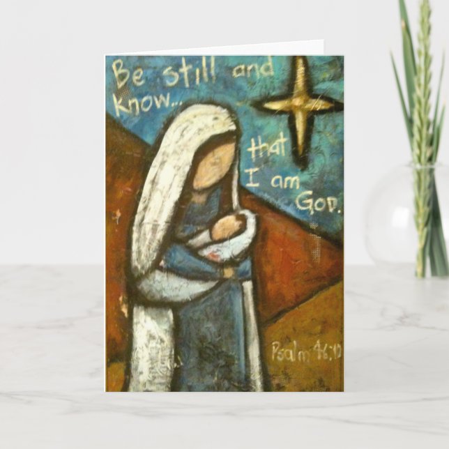 Cartes Pour Fêtes Annuelles Be Still Christmas Card (Devant)