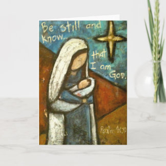 Cartes Pour Fêtes Annuelles Be Still Christmas Card