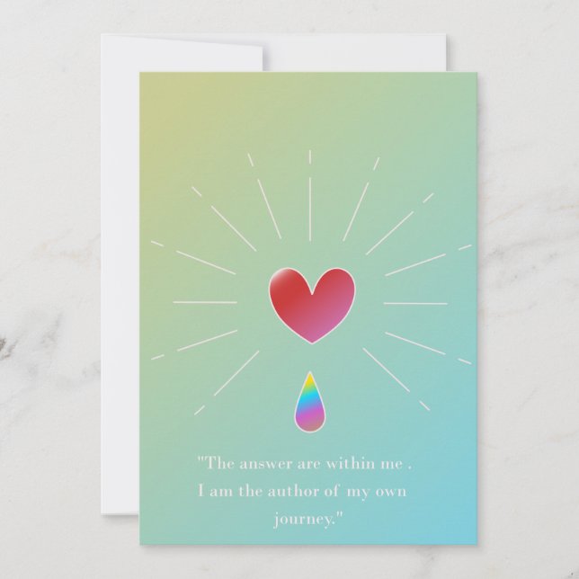 Cartes Pour Fêtes Annuelles Be Your True Self – Empowering Greeting Card (Devant)
