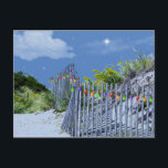 Cartes Pour Fêtes Annuelles Beach Fence & Dunes Christmas Lights<br><div class="desc">Noël avec une petite touche.. des vacances à thème tropical pour ceux d'entre nous qui vivent dans des climats plus chauds et ne verront pas la neige en personne pour les vacances. Noël est un esprit,  pas une température !</div>