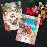 Cartes Pour Fêtes Annuelles Beach Hawaii Mele Kalikimaka Photo de Noël<br><div class="desc">Fun Hawaii Beach Photo Holiday Card,  avec le texte "Mele Kalikimaka"</div>