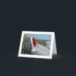 Cartes Pour Fêtes Annuelles Beach Père Noël<br><div class="desc">Je marchais sur la plage et je suis tombé sur un casquette de Père Noël pendu sur une clôture de dune. J'ai capturé l'image et l'ai transformée en carte. Je suppose que Père Noël était en train de surfer.</div>