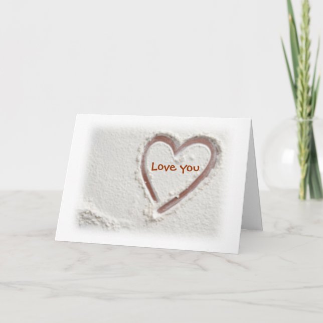 Cartes Pour Fêtes Annuelles Beach Sand Heart (Devant)