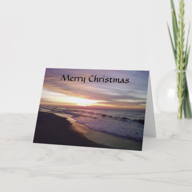 CARTES POUR FÊTES ANNUELLES BEACH SLEVER CHRISTMAS ACCUEILLE (Devant)