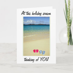 CARTES POUR FÊTES ANNUELLES BEACHY CHRISTMAS/SUNNY NOUVEL AN VOUS SOUHAITE