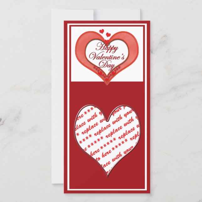 Cartes Pour Fêtes Annuelles Beaded Red Heart Valentine (Devant)