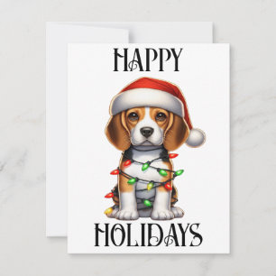 Cartes Pour Fêtes Annuelles Beagle de Noël mignon