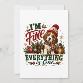 Cartes Pour Fêtes Annuelles Beagle Fine Tout Va Bien