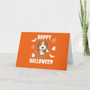 Cartes Pour Fêtes Annuelles Beagle Happy Halloween Costume de chien