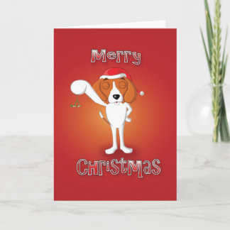 Cartes Pour Fêtes Annuelles beagle - mistletoe - joyeux noël