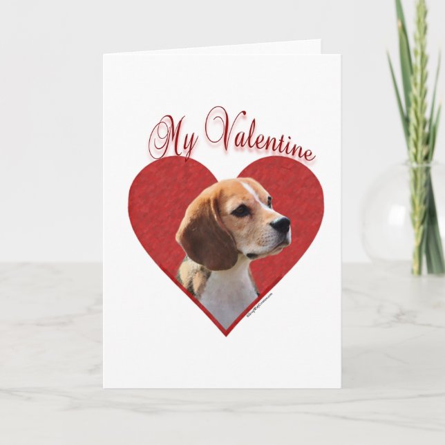 Cartes Pour Fêtes Annuelles Beagle My Valentine (Devant)