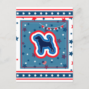 Cartes Pour Fêtes Annuelles Beagle Patriotique Rouge Blanc Et Bleu 4 Juillet