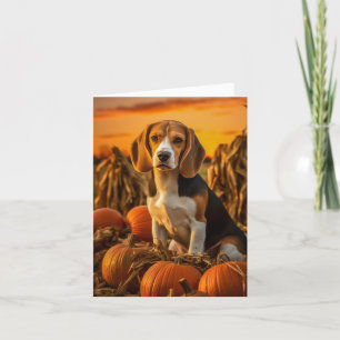 Cartes Pour Fêtes Annuelles Beagle Thanksgiving