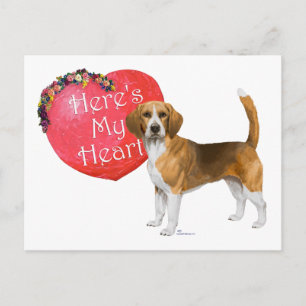 Cartes Pour Fêtes Annuelles Beagle Valentine