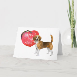 Cartes Pour Fêtes Annuelles Beagle Valentine