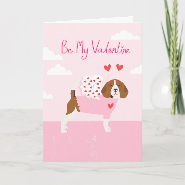 Cartes Pour Fêtes Annuelles Beagle Valentines jour Love card (Devant)