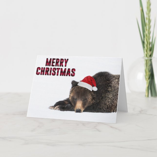 Cartes Pour Fêtes Annuelles Bear Christmas Card (Devant)