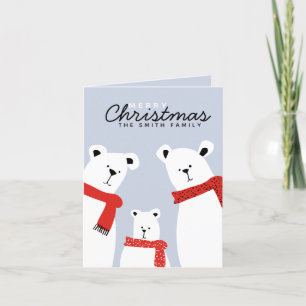 Cartes Pour Fêtes Annuelles Bear Family Joyeux Noël