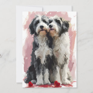 Cartes Pour Fêtes Annuelles Bearded Collie Valentine's day