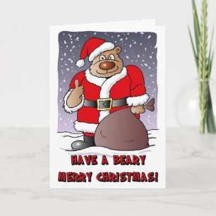 Cartes Pour Fêtes Annuelles Beary Joyeux Noël