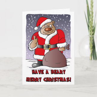 Cartes Pour Fêtes Annuelles Beary Joyeux Noël