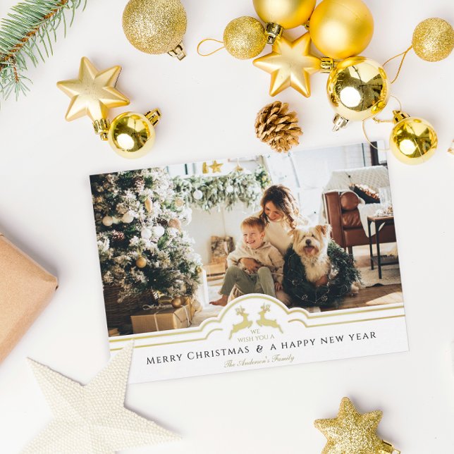 Cartes Pour Fêtes Annuelles Beau cadre de Noël Photo personnalisée (Créateur téléchargé)